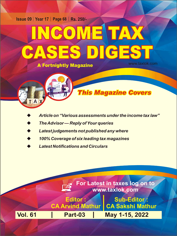 Income-Tax Cases Digest Magazine Cover