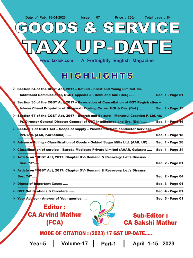 GST-Tax Update Magazine Cover