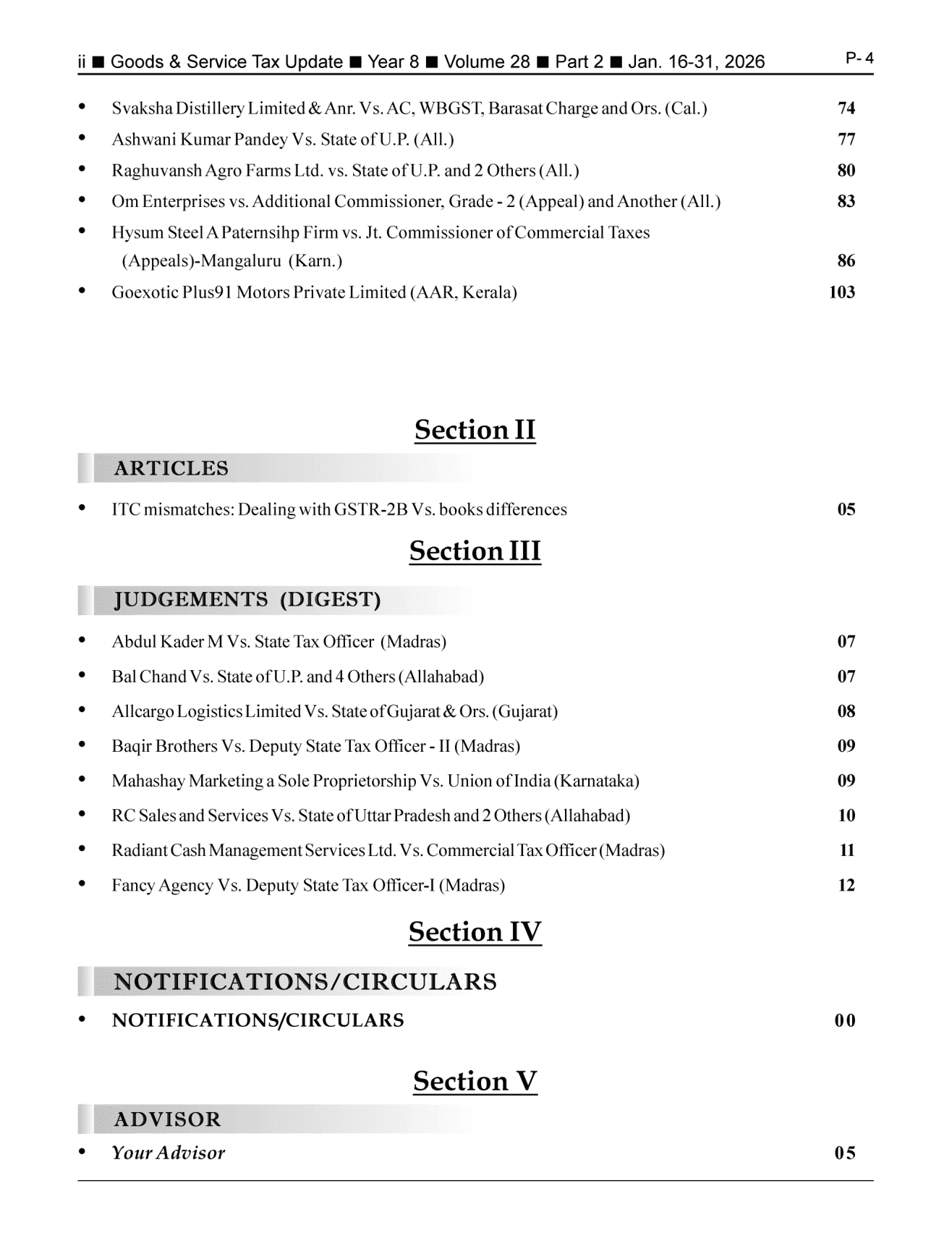 GST-Tax Update Magazine Page 2