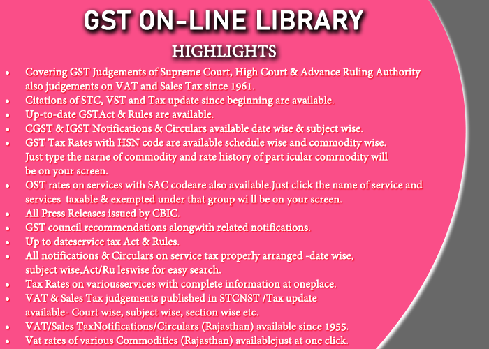 GOODS & SERVICE TAX UP-DATE